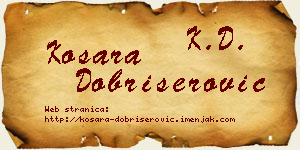 Kosara Dobrišerović vizit kartica